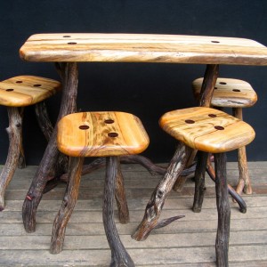 Table and Stool Set